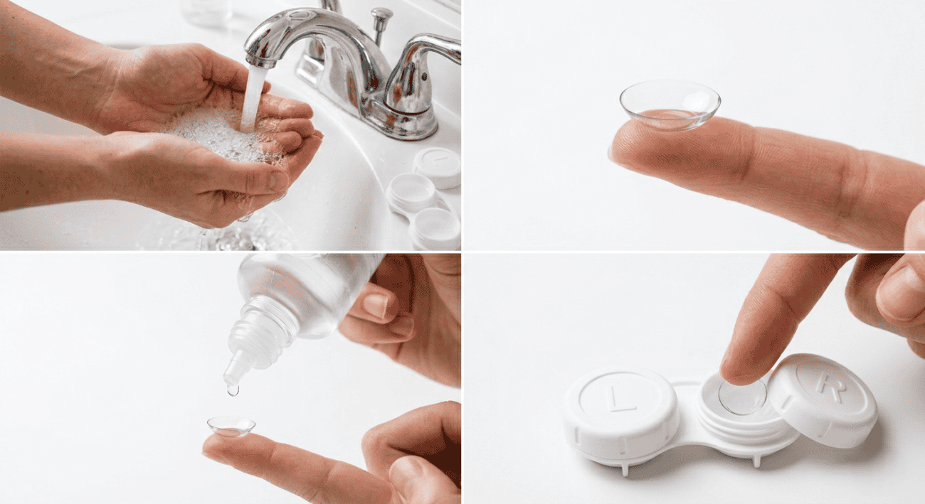 Clean Contact Lenses Properly